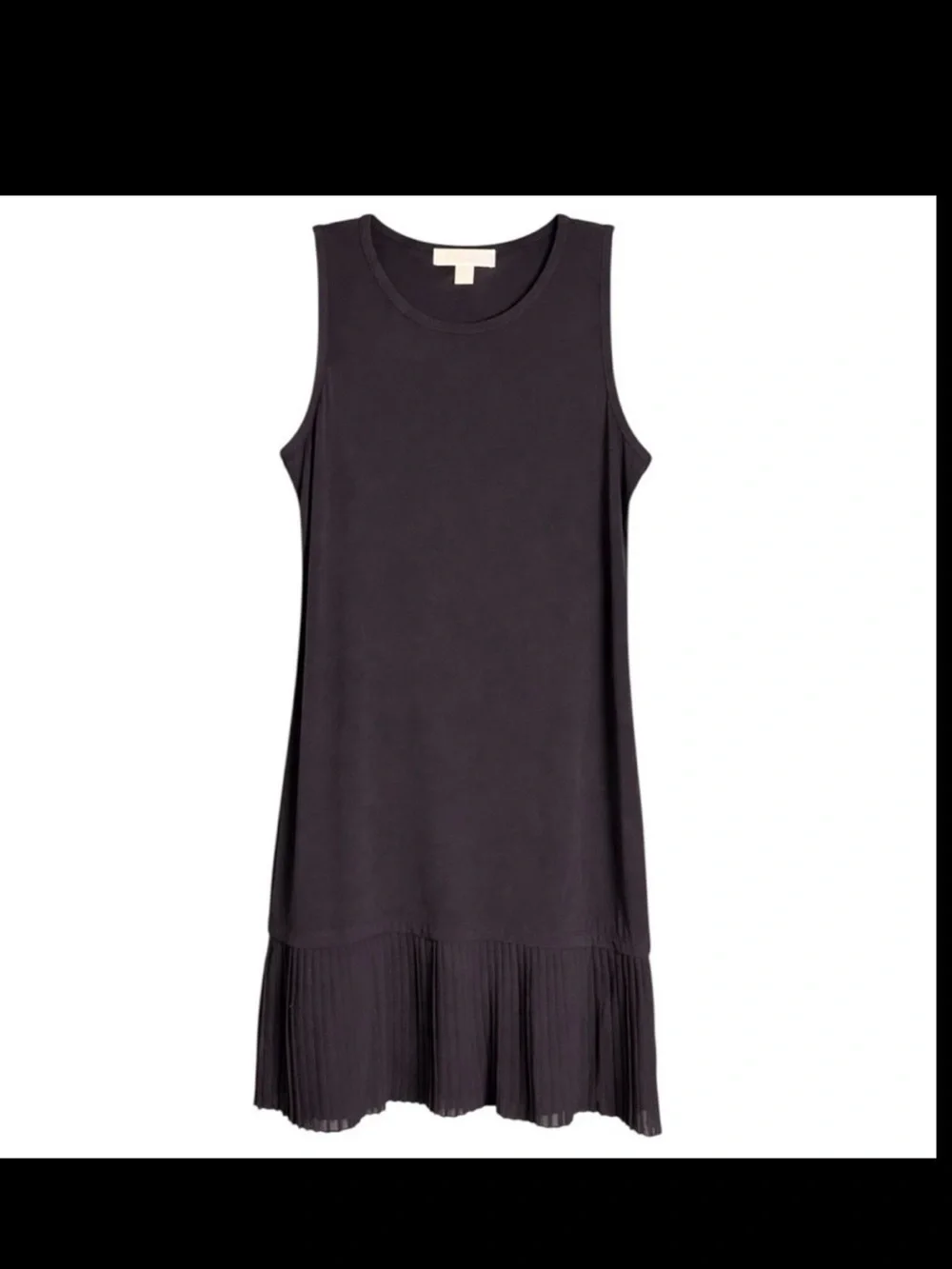 Michael Kors Sleeveless Pleated Hem Shift Dress Women Black M Wedding Guest